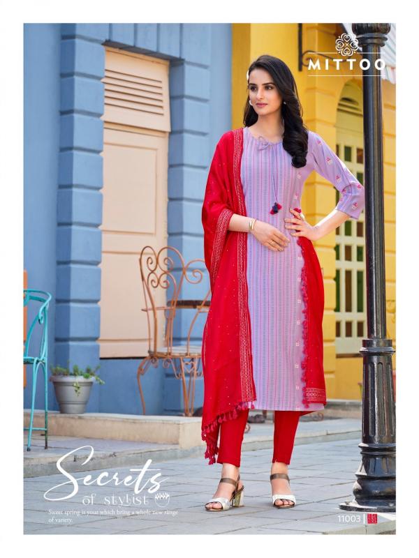 Mittoo Selina New Designer Kurti With Bottom Dupatta Collection